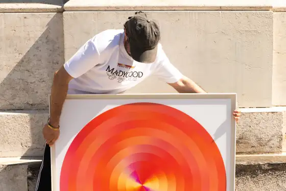 Anthony Celerier in action: an image from the shoot, the framing workshop or a talk.